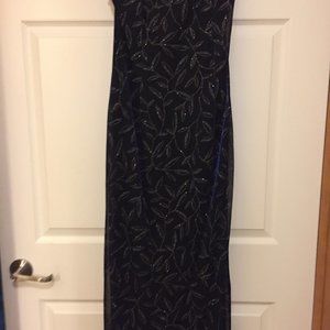 Jessica McClintock long gown, Blue shimmer Size 7/8